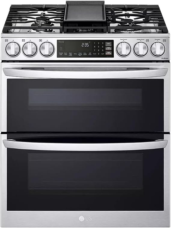 double oven gas range
