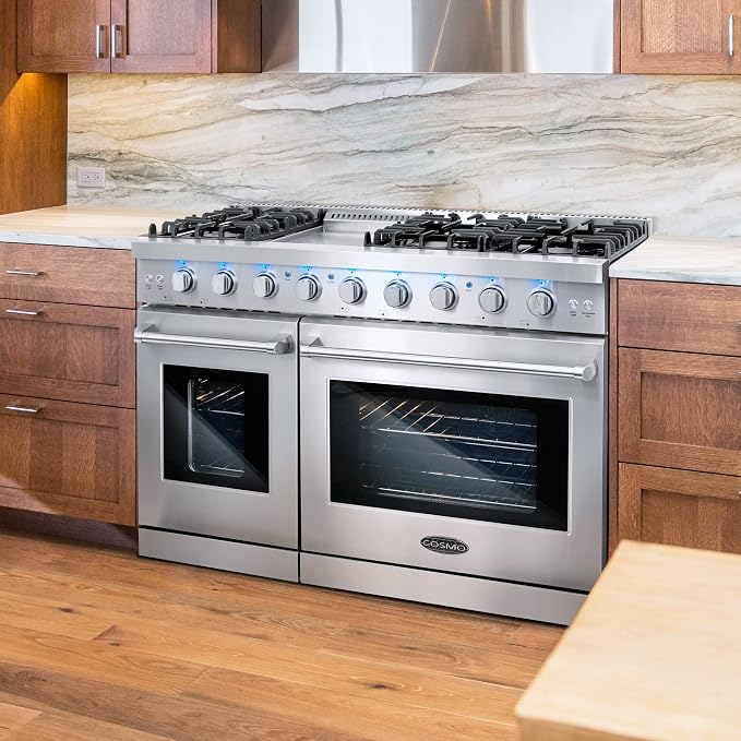 double oven gas range